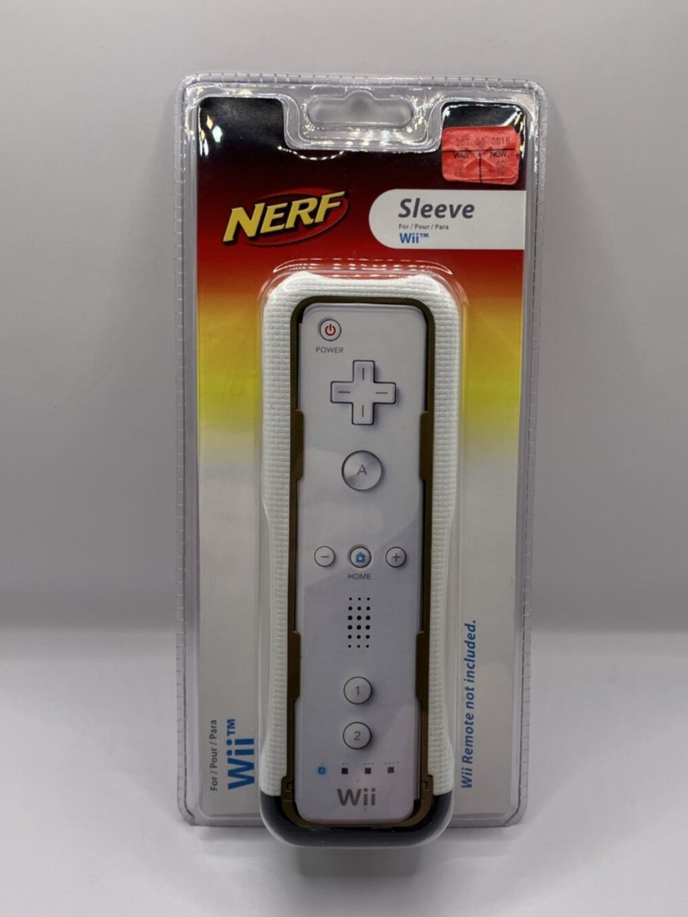 Hasbro Nerf Sleeve For Wii Video Game Controller Remote White/Black - New/Sealed